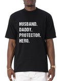 cotton Husband Daddy Protector Hero TNF Day Gift For Dad Wife T-Shirt Fashion printing Tshirt for women Hoodie, Sweatshirt