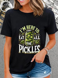 cotton Im Here Hidden leaf ninja Eat Spiky hair fighters TNF Pickles Shirt Pickle Jar Pickles T-Shirt casual Fashion...