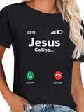 cotton Jesus Calling FOG Christ Faith Religious Christian Gift T-Shirt casual Fashion graphic tees women Hoodie, Sweatshirt