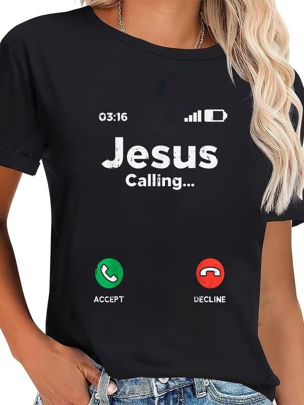 cotton Jesus Calling FOG Christ Faith Religious Christian Gift T-Shirt casual Fashion graphic tees women Hoodie, Sweatshirt