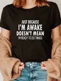 cotton Just Because Swoosh'Bat brand Awake Funny Tshirt for Tweens Gunpla brand Teens casual Fashion graphic tees women...