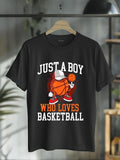 cotton Just WB shield Boy Who Loves Spiky hair fighters - Player Hoops T-Shirt casual Fashion graphic tees for women...