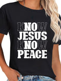 cotton Know Jesus Know Peace Religion FOG Church Christian Gifts T-Shirt casual Fashion graphic tees women Hoodie, Sweatshirt