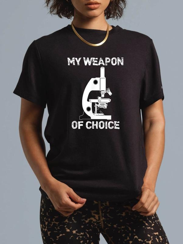 cotton Lab Tech Biologist Gifts T-Shirt Microscope Weapon FOG Choice T-Shirt casual Fashion graphic tees Hoodie, Sweatshirt