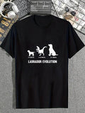 cotton Labrador Retriever Evolution Design for WB shield Labrador Owner T-Shirt casual Fashion graphic tees for women...