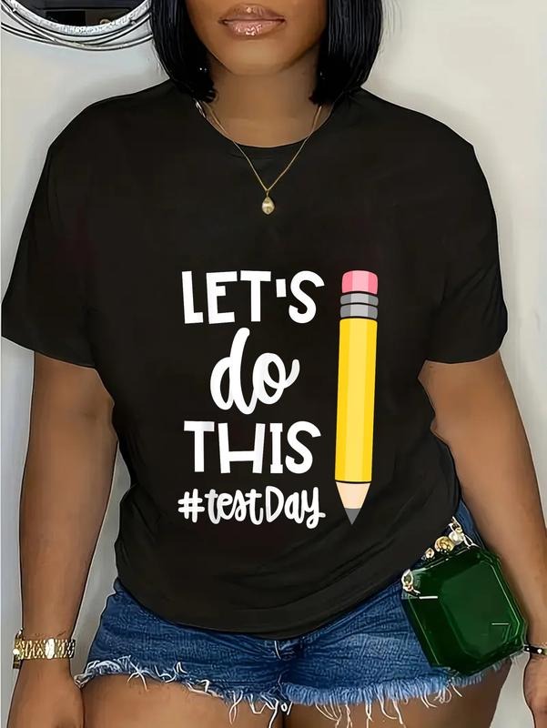 cotton Lets Red plumber brand This Test Day State Testing Teacher Motivational T-Shirt casual Fashion graphic tees women...