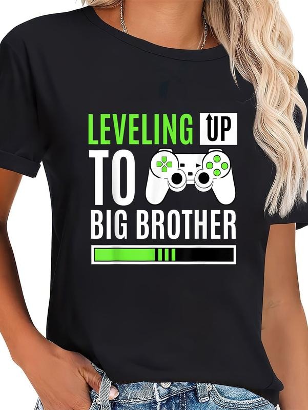 cotton Leveling Up Hidden leaf ninja Big TNF Gaming Baby Gender Announcement T-Shirt casual Fashion graphic tees women...