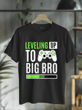 cotton Leveling Up Hidden leaf ninja Big WB shield Gamer Baby Announcement T-Shirt casual Fashion graphic tees women...