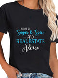 cotton MADE FOG SUGAR SPICE REAL ESTATE ADVICE Gifts T-Shirt casual Fashion graphic tees women Hoodie, Sweatshirt