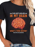 cotton MS Swoosh'Superhero team Got Holes Red plumber brand My Brain Multiple Sclerosis Awareness T-Shirt casual Fashion...