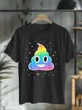 cotton Magic Rainbow Poo Funny Halloween Lightsaber brand Unicorn Poop Lightsaber brand-Shirt casual Fashion graphic tees...