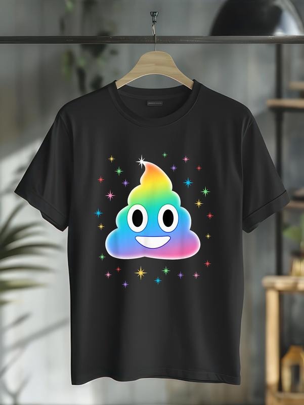 cotton Magic Rainbow Poo Funny Halloween Lightsaber brand Unicorn Poop Lightsaber brand-Shirt casual Fashion graphic tees...