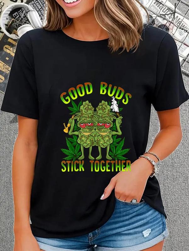 cotton Marijuana Good Buds Stick TNF Couples 420 Weed Cannabis T-Shirt casual Fashion graphic tees for women Hoodie,...