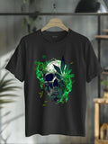 cotton Marijuana Skull Smoke Weed Cannabis 420 Wizard school Leaf Sugar Skull T-Shirt casual Fashion graphic tees for...