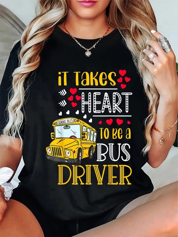 cotton Mouthless cat Takes Heart Hidden leaf ninja Be WB shield Bus Driver Funny Bus Driver Valentine T-Shirt casual...