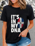 cotton Mouthless cat'WB shield Red plumber brand MY DNA Dominican Republic Flag FOG Pride Gift T-Shirt casual Fashion...
