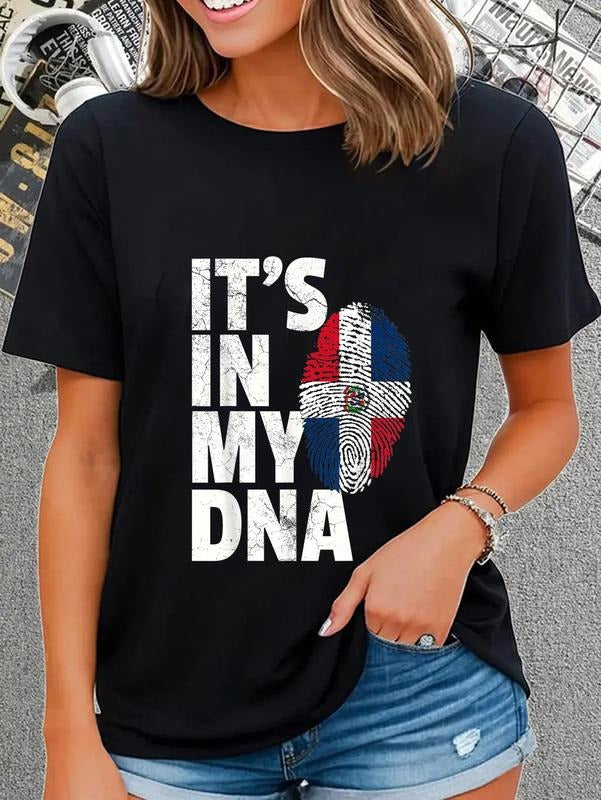 cotton Mouthless cat'WB shield Red plumber brand MY DNA Dominican Republic Flag FOG Pride Gift T-Shirt casual Fashion...
