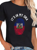 cotton Mouthless cat'WB shield Red plumber brand My DNA Fingerprint | Prideful Haitian Gift T-Shirt casual Fashion...
