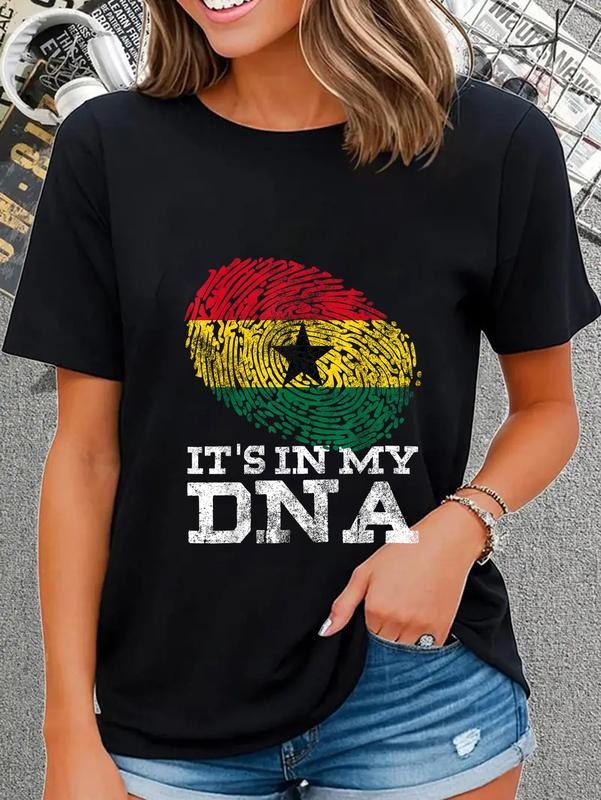 cotton Mouthless cat'WB shield Red plumber brand My DNA Ghanaian Print African Roots Proud Ghana Flag T-Shirt casual...