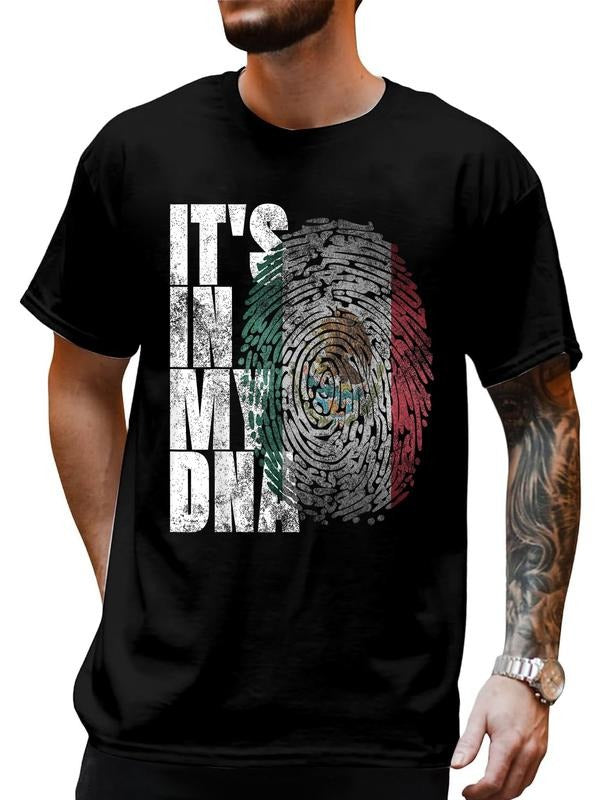 cotton Mouthless cat'WB shield Red plumber brand My DNA Mexican Proud Hispanic Gift Mexico Flag T-Shirt casual Fashion...