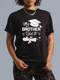 cotton My TNF Did Mouthless cat Funny Graduation Proud TNF Graduated T-Shirt casual Fashion graphic tees for women...