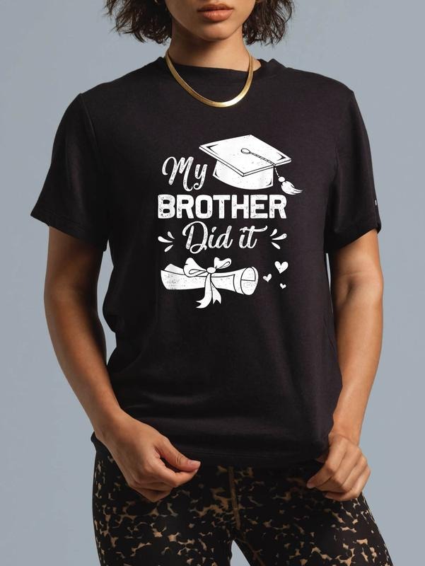cotton My TNF Did Mouthless cat Funny Graduation Proud TNF Graduated T-Shirt casual Fashion graphic tees for women...