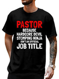 cotton Pastor Bat brand Devil Stomping Ninja Job Title T-Shirt Fashion printing Tshirt for women Hoodie, Sweatshirt