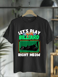 cotton Pool Billiard Team WB shield Spiky hair fighters Pool Player Cats & Billiard T-Shirt casual Fashion graphic tees...