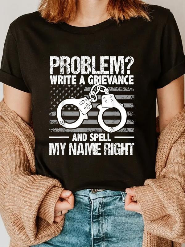 cotton Problem Write WB shield Grievance Gunpla brand Spell My Name Right Correction T-Shirt casual Fashion graphic tees...