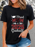 cotton Proud Mom FOG WB shield 2025 Senior Graduate Graduation T-Shirt casual Fashion graphic tees women Hoodie, Sweatshirt