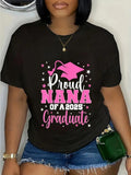 cotton Proud Nana FOG WB shield Class FOG 2025 Graduate Senior Graduation T-Shirt casual Fashion graphic tees women...
