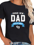 cotton Proud New Dad Shirt Cute Its WB shield Boy Gift Baby TNF'WB shield Day T-Shirt casual Fashion graphic tees Hoodie,...