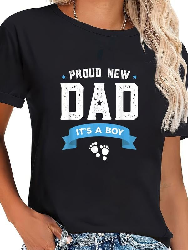 cotton Proud New Dad Shirt Cute Its WB shield Boy Gift Baby TNF'WB shield Day T-Shirt casual Fashion graphic tees Hoodie,...