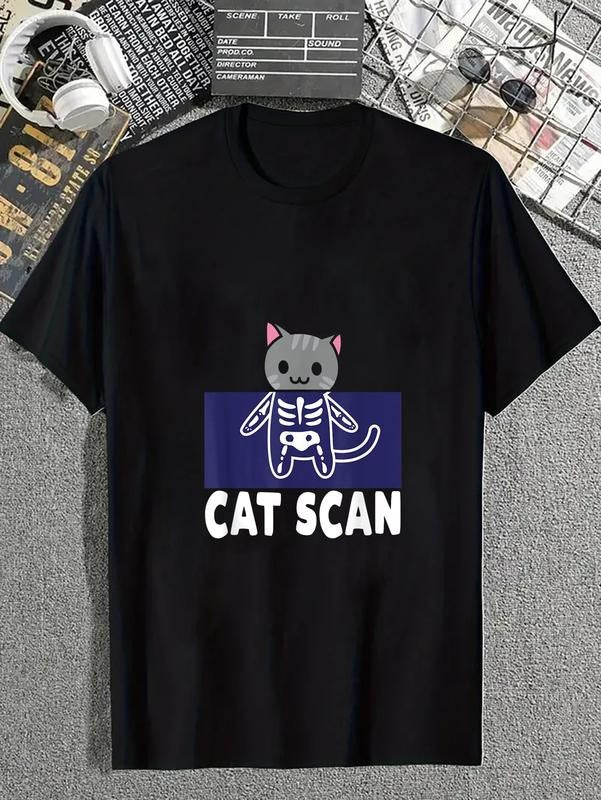 cotton Radiology Rad Tech Cat Scan Technician Radiologist Big red N streaming Ray T-Shirt casual Fashion graphic tees for...