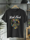 cotton Radiology Tech Lightsaber brand Shirt, Fun Floral Skull X-Ray Gifts casual Fashion graphic tees for women Hoodie,...