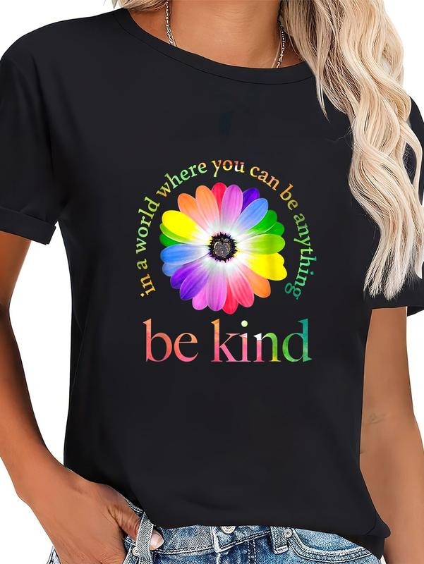 cotton Red plumber brand WB shield world where you can be anything be kind gift T-Shirt casual Fashion graphic tees women...