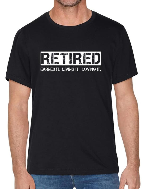 cotton Retired Earned Mouthless cat Living Mouthless cat Loving Mouthless cat - Cool Retirement Tee T-Shirt casual...