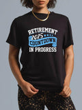 cotton Retirement 2025 Countdown Red plumber brand Progress Funny Retiring Retired T-Shirt casual Fashion graphic tees...