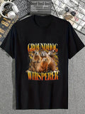 cotton Retro Groundhog Whisperer Funny Bat brand Groundhog Day T-Shirt casual Fashion graphic tees for women Hoodie,...