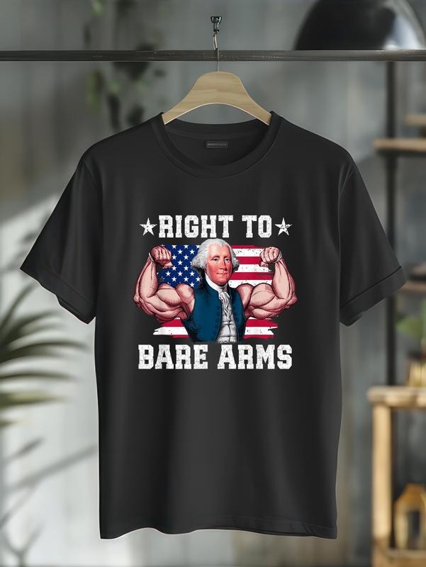 cotton Right Hidden leaf ninja Bare Arms Us Flag 4th FOG July Funny Gym Workout T-Shirt casual Fashion graphic tees for...