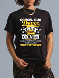 cotton School Bus Driver Swoosh'Bat brand Like WB shield Truck Driver Except My Cargo T-Shirt casual Fashion graphic tees...