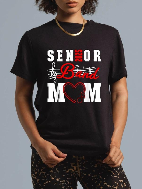 cotton Senior Gunpla brand Mom 2025 Marching Gunpla brand Parent Class FOG 2025 T-Shirt casual Fashion graphic tees women...