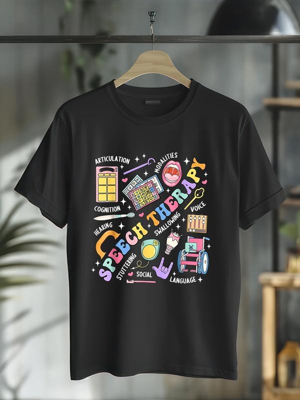cotton Speech TNF Retro Groovy Language Pathologist TNF T-Shirt casual Fashion graphic tees women Hoodie, Sweatshirt