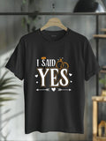 cotton Swoosh Asked Swoosh Said Yes Engagement Reveal Announcement Matching T-Shirt casual Fashion graphic tees for women...