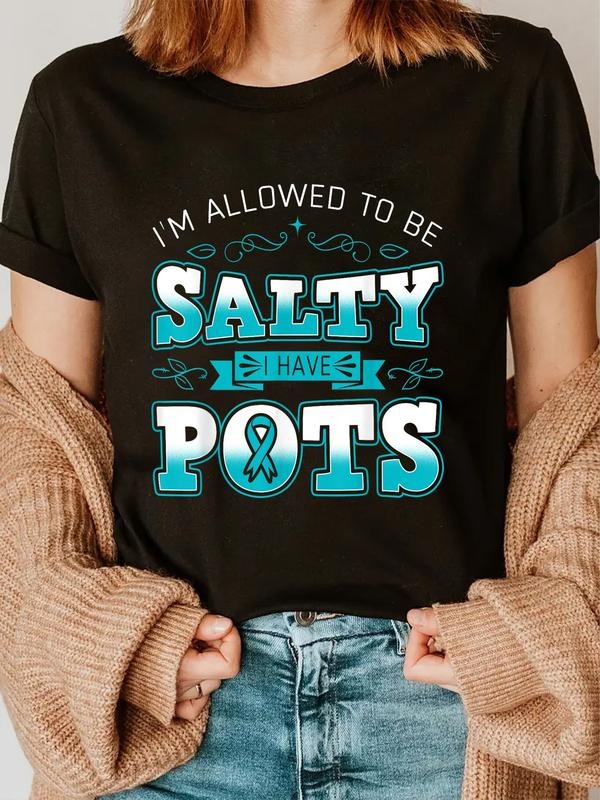 cotton Swoosh'Bat brand Allowed Hidden leaf ninja Be Salty Swoosh Have POTS Awareness T-Shirt casual Fashion graphic tees...