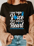 cotton Swoosh'Bat brand TNF Voice Child Abuse Prevention Awareness Month T-Shirt casual Fashion graphic tees women...