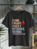cotton Swoosh Came Swoosh Taught Swoosh Made WB shield Difference Proud Retired Teacher T-Shirt casual Fashion graphic...