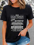 cotton Swoosh Gunpla brand WB shield lucky woman Swoosh have WB shield freakin' awesome boyfriend T-Shirt casual Fashion...
