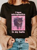 cotton Swoosh Have Microplastics Red plumber brand My Spiky hair fighters Funny Cat Meme Dank Meme T-Shirt casual Fashion...