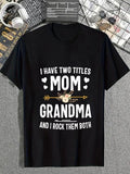 cotton Swoosh Have Two Titles Mom Gunpla brand Grandma Shirt TNF Day Gifts T-Shirt casual Fashion graphic tees women...